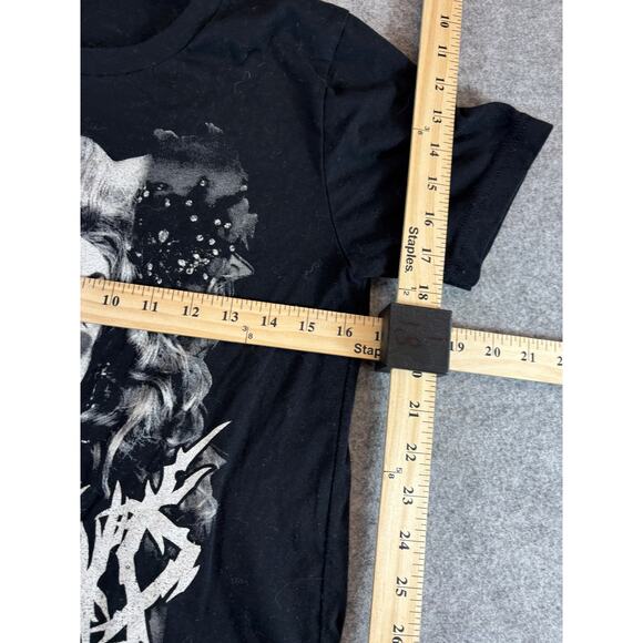 Poundcake Shirt Women Small Black Graphic Tee Drag Queen Metal Gothic Streetwear - Picture 2 of 4